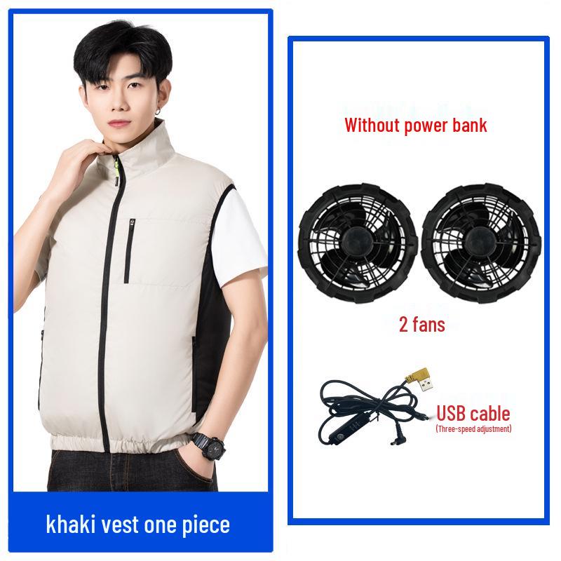 Kühlweste Ärmellos Klimaanzug für Sommer Outdoor-Arbeit und Angeln – Hitzschlagprävention