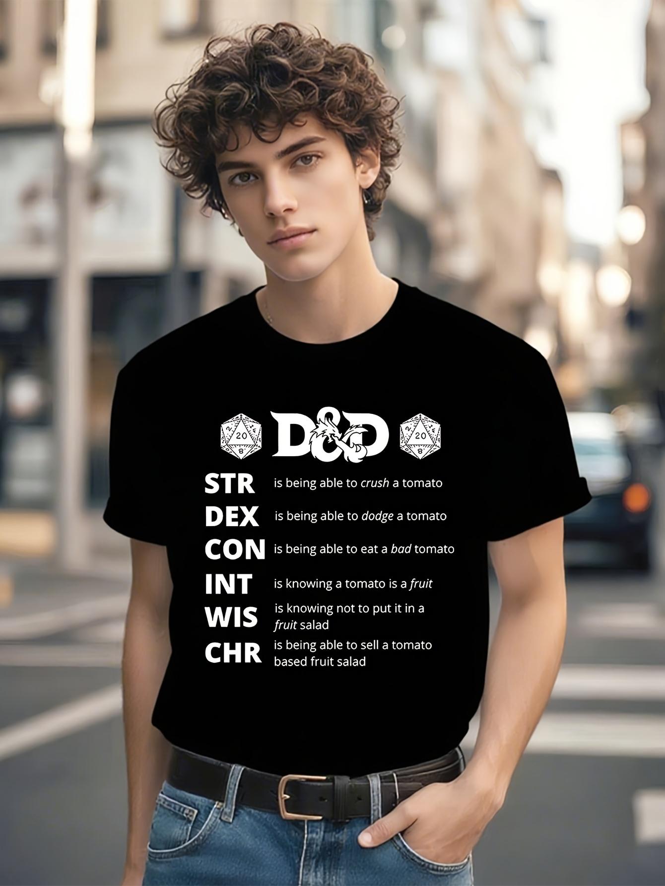 Funny Tshirt Funny Hip Hop DND Game Streetwear Dungeon Dr... XXL