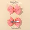 10Pcs/set Cute Bowknots with Clips Girls Solid Ribbon Bowknot Hair Clips For Baby Handmade Hair Bows Kids Hair Accessories