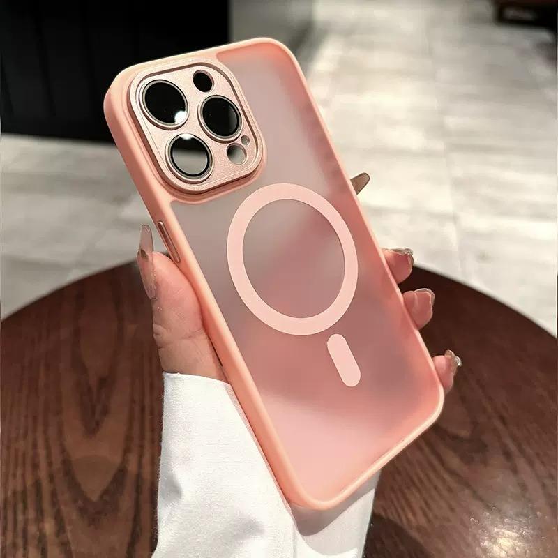 Matte Translucent Magnetic Case for For Iphone 17 1 14 13 12 11 16 Pro Max Case for  Wireless Charge Camera Protection Case