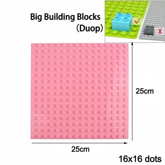 Duploes Velká velikost Základní deska Více velikostí 16x16 8x8 4x4 Cihly Montážní desky Velké částice Figurky Stavební bloky Dětské hračky