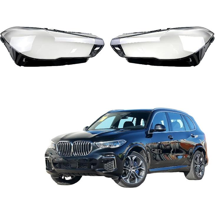 Car Headlight Lens Clear Protective Cover Replacement Compatible with BMW X5 X6 X5M X6M G05 G06 F95 2019-2022, Left Right Headlight Light