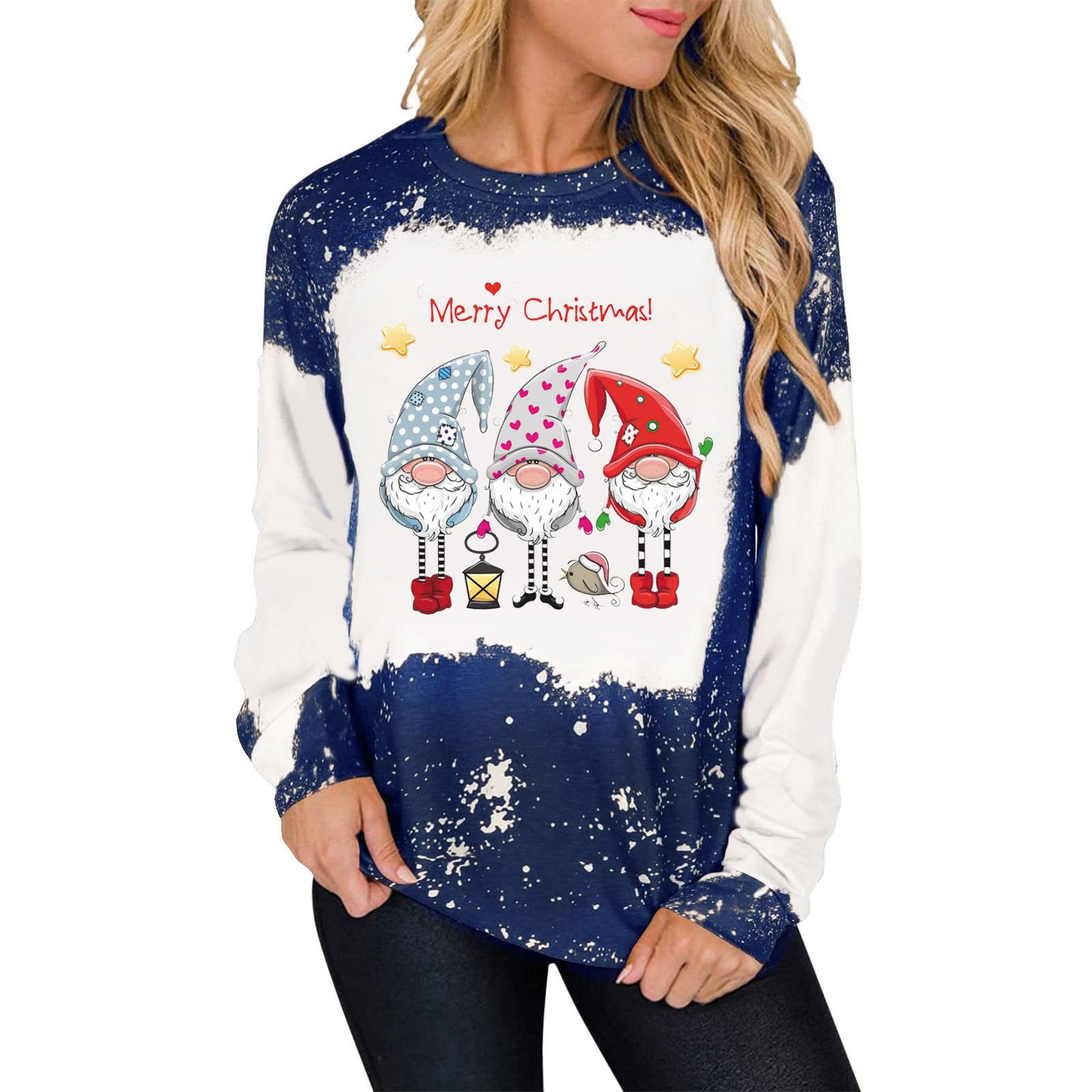 Уютная толстовка из полиэстера с лесным принтом и круглым вырезом — фото 8