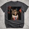 Patriotic Smoking Tortoiseshell Cat Shirt, Vintage 4th of July Tee, Funny Tortie Cat T-Shirt, Independence Day Gift, America 250 Tee