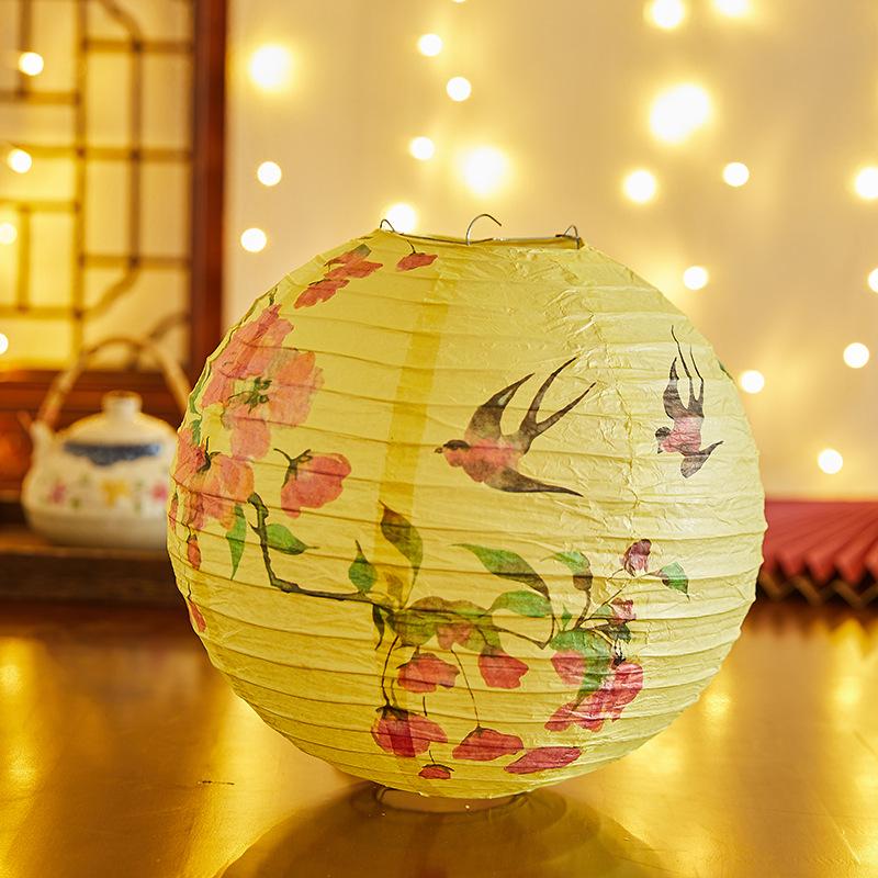 Red Double Happiness Lanterns for Chinese Wedding Room Decoration and Photo Props