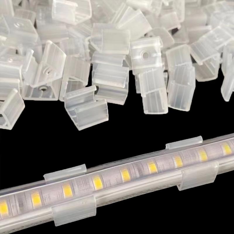 50pcs Led Connector Fix Clips LED Lighting Accessories Mounting Fixing on Wall For 9-12MM COB RGB 5050 Neon Strip Light