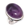 Sage Amethyst Gemstone Handmade 925 Sterling Silver Jewelry Ring Size 7 d3F26