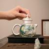 Silver Teapot 999 ******lver Qinglong Teapot Chinese Kung Fu Tea Set Tea Pot Household Filter Single Pot High-end Gift Box