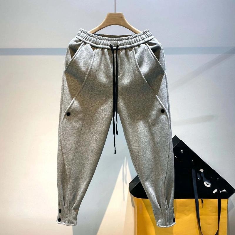 Design-sensing Wardrobe Pants Men's Spring Autumn New Harem Pants Loose Tucked Feet Pleated Casual Trendy Pants