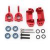 RC Front C Hub Seat Steering Cup Knuckles Set with Bearings for Traxxas Slash 2WD 1 10 RC CarRed