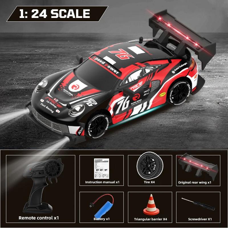 1/24 RC Drift Vehicle Remote Control Racing Car Competition Race Car Toy for Children 4WD High Speed Cars Electric Model Boys
