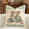 Boho Nordic Sun Palm Leopard Cushion Cover, Double Sided Soft Polyester Print for Sofa Bedroom Living Room Decor Gift
