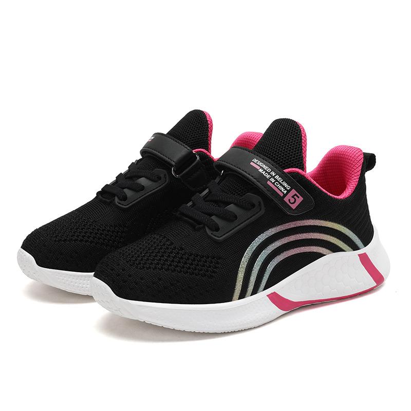 Design Red Trainers Shoes for Kids Girls Comfortable Platform Girl Sports Shoes Large Children's Running Sneakers