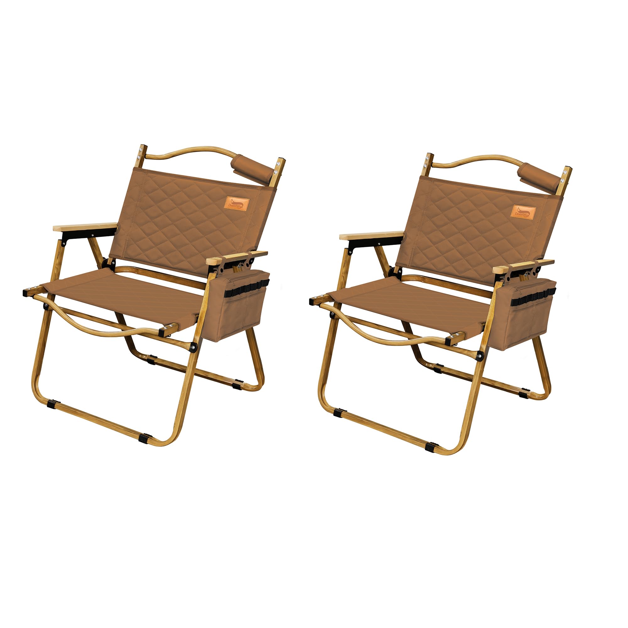 

DesertFox Кемпинг Набор складной для улицы с холодильником Вместимость Подходит для всех Легкий DYBB001 Стул, Стул, Стул, 2, [Нагрузка 150 кг] Сезоны, кофейный