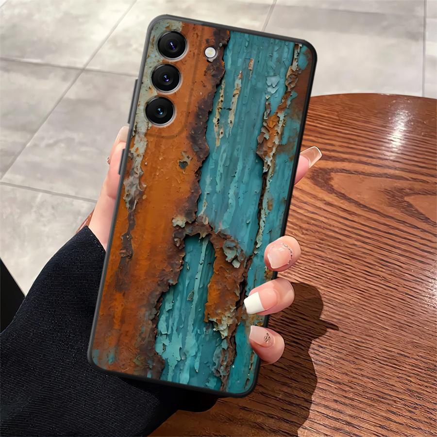 Retro Rust Case for Samsung Galaxy A14 A15 A12 A13 A34 A72 A73 A17 A24 A23 A54 A71 A51 A52 A16 Phone Cover