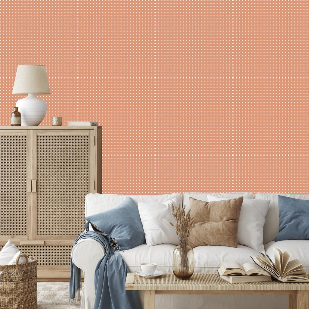 Peach Dots Wallpaper for Living Room and Bedroom 50x1000