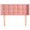 Headboard with Ears Pink 93 X 16 X 78 88 Cm Velvet