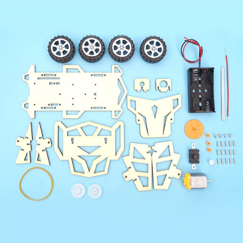 DIY Four-wheel Drive Racing Car, Children's Handmade Assembled Material Toys, Scientific Teaching Aids