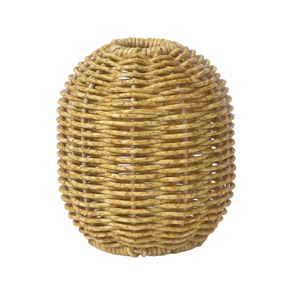 Handwoven Plastic Rattan Vase Hinese Retro Indoor Desktop Creative Home Floral Arrangement Flower Basket Home Decorations