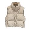Corduroy spring autumn and winter new vest fashion stand-up collar loose short cotton vest outer wear vest