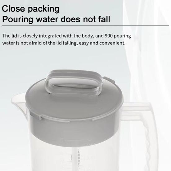1/2 Pcs Mixing Pitcher for Drinks 2000ml Sealed Water Bottle with Lid Translucent Adjustable Mixer Plunger Manual Juice Jug Beverage Blending