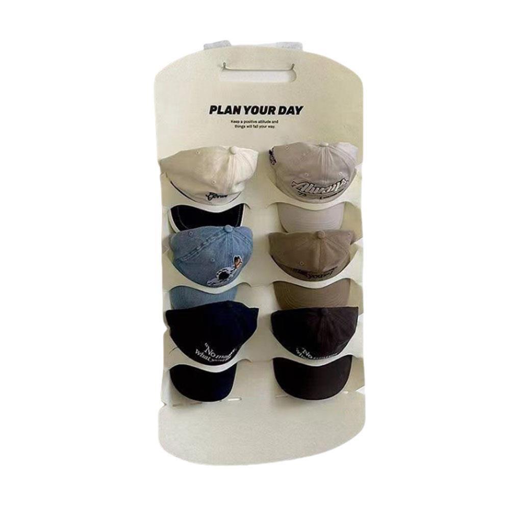 

Felt Baseball Cap Storage Hanging Bag 6/12 Pockets Hat Storage Holder Hat Display Rack Sunglasses Beige - 6 Pockets