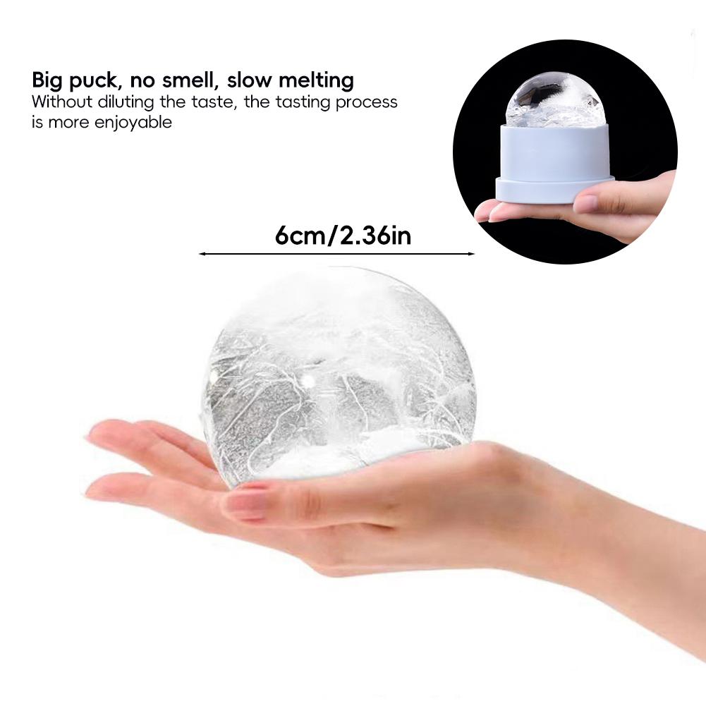 Aparat Profesional pentru Bile de Gheață pentru Whisky Accesorii Bar Matriță pentru Bile de Gheață Silicon Premium Matriță Cuburi de Gheață Economisire Spațiu pentru Bar de Casă Netoxic pentru Congelator