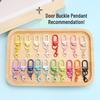 Candy Color Lobster Clasp Perler Bead Keyring - Colorful U-Shaped Door Buckle Bag Pendant DIY Jewelry Accessory