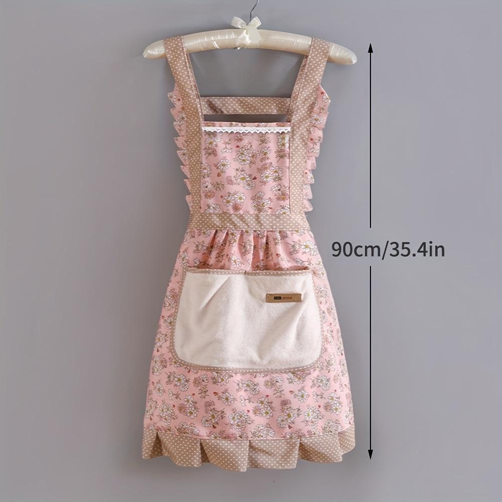 Floral Design Canvas Apron - 1pc, 2pcs with Adjustable Straps, Breathable Fabric, Perfect for Chefs And Waiters
