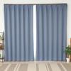 Curtain Heaven Blackout Curtains, Grade 1 Blackout, Full Dull, Plain, Heat Insulating, "Mook" 5317 Smoky Blue DB, 100cm (width) X 220cm (length), Set