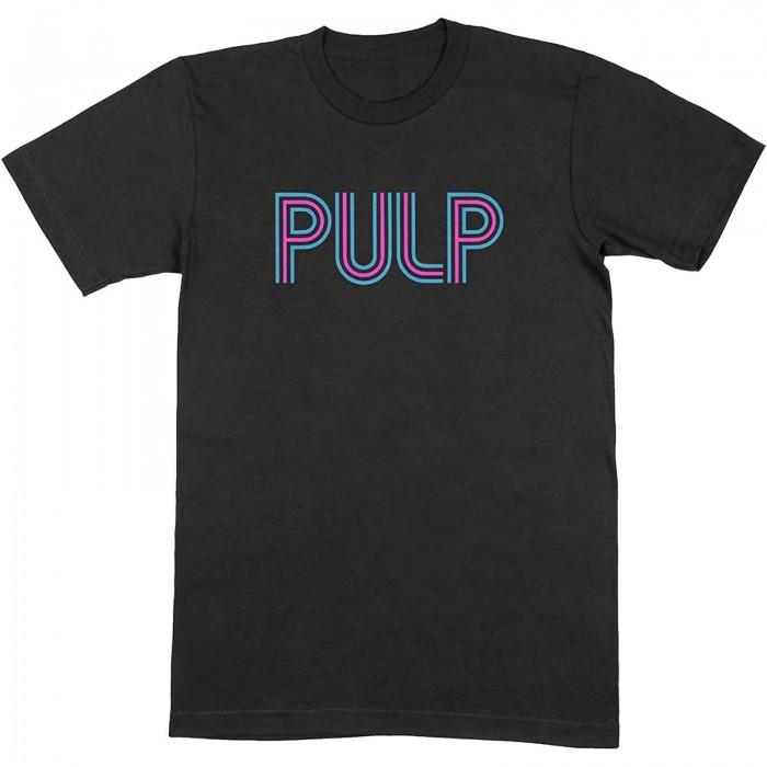 Camiseta de algodão com logotipo introdutório adulto unissex Pulp M preto
