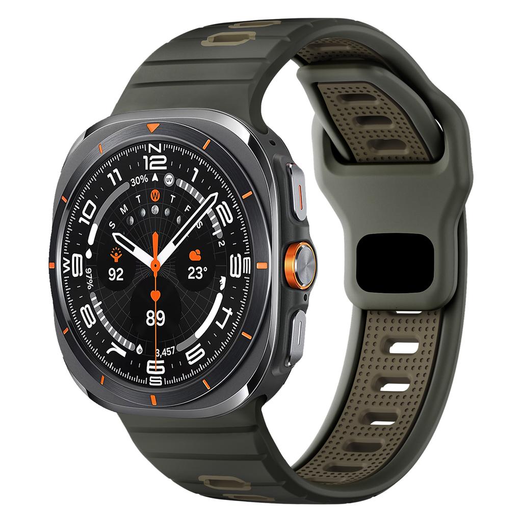 Sports Silicone Bands for Samsung Galaxy Watch Ultra Strap 47mm Accessories Two-tone Breathable Bracelet Galaxy Watch 7 Ultra 47