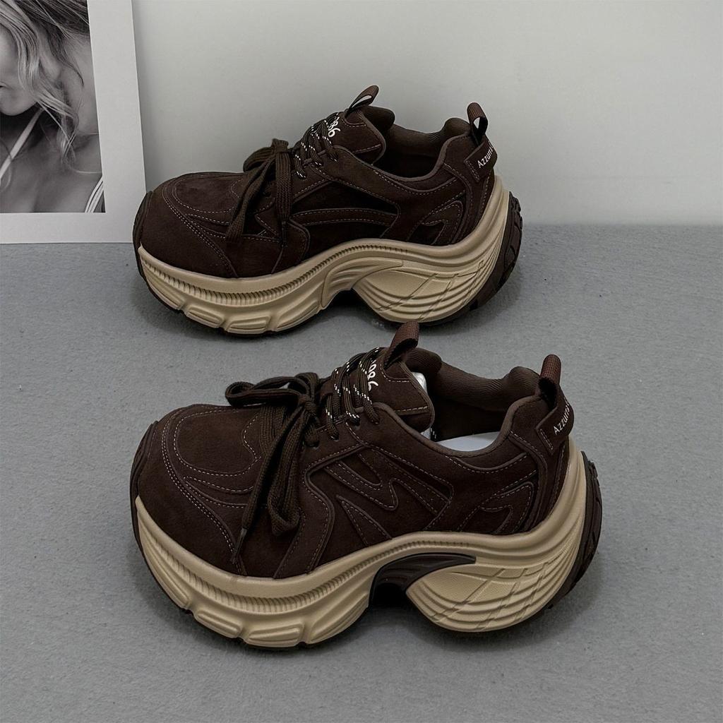 Thick soled height increasing dad shoes for women 2026 new popular and versatile sports and leisure women's shoes