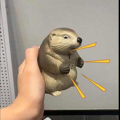 Chaveiro Ornamento Amuleto Boneca Suricate Criativa Fofa Brinquedo Presentes de Aniversário para Crianças Quem Mexeu no Meu Biscoito de Queijo
