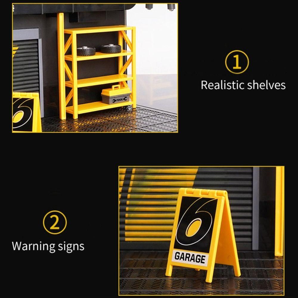 1:24 1:32 Scale Lighting Parking Lot Diecast Zinc Zinc Alloy Car Model Display Car Garage Model  Kids Toy
