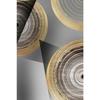 Black Gold Rough Organic Texture of Tree Rings Canvas Abstract Poster Wall Art Pictures Circle Line Paintings For Living Room