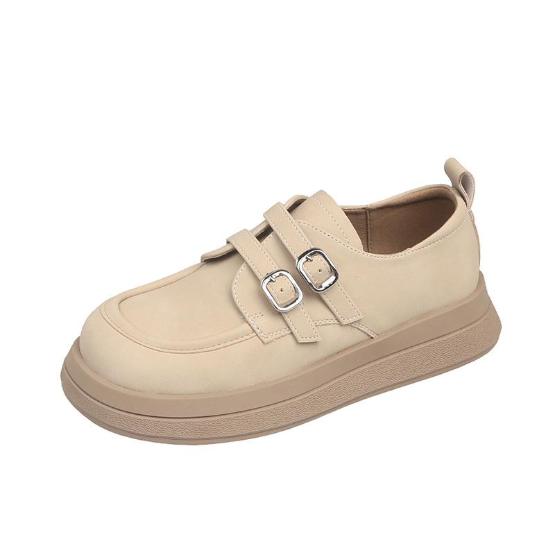 Platform Women's Autumn New British College Style Small Leather Shoes Retro Boken Single Shoes Women
