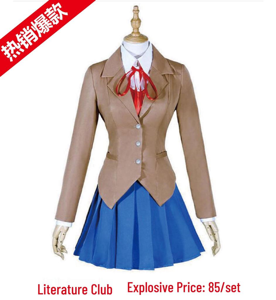 Yandere Simulator Ayano Aishi JK School Uniform Cosplay Costume with Puff Sleeves