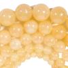 Natural Beige Yellow Jade Round Loose Beads for DIY Bracelet and Necklace Accessories