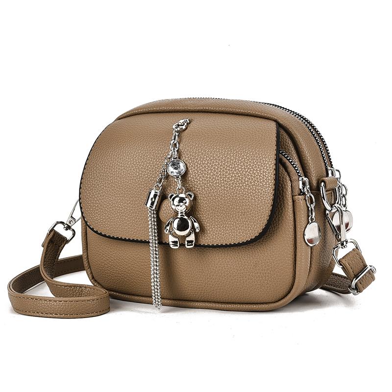 

Fashion Leather Shoulder Bag Elegant Solid Color Crossbody Purse Women Luxury Small Handbag Ladies Casual Tote Bags 21cm 7cm 16cm