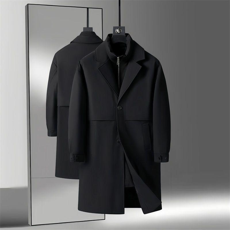 

Men s and Women s Goose Down Winter Jacket - Thick Warm Mid-Length Windbreaker for Couples M 90-110 kg