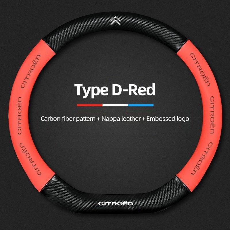 For Citroen C1 C2 C3 C4 C5 C6 C8 VTS Xsara C-Crosser Berlingo Jumpy Breathable Leather Car Steering Wheel Cover Auto Accessories