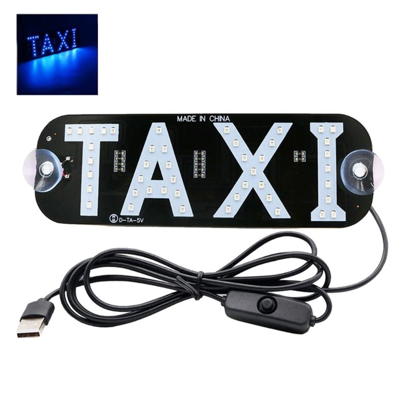 LED Sign Decor,Taxi Flashing Suction On Car Window with USB and On/Offf Switch Taxi Light Lamp Taxi Sign