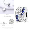 Cat Butterfly Daisy CZ Pave Clip Charm Bead Components Positioning Buckle Copper Metal Silicone Spacer Bead Components Compatible With Authentic