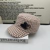 British style retro plaid love patch flat top hat women's spring and autumn fashion high quality show face small versatile tide