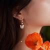 Super Fairy Pearl Shell Butterfly Ins Earrings Women's Design Pearl Stud Earrings New Trendy Skirt Matching