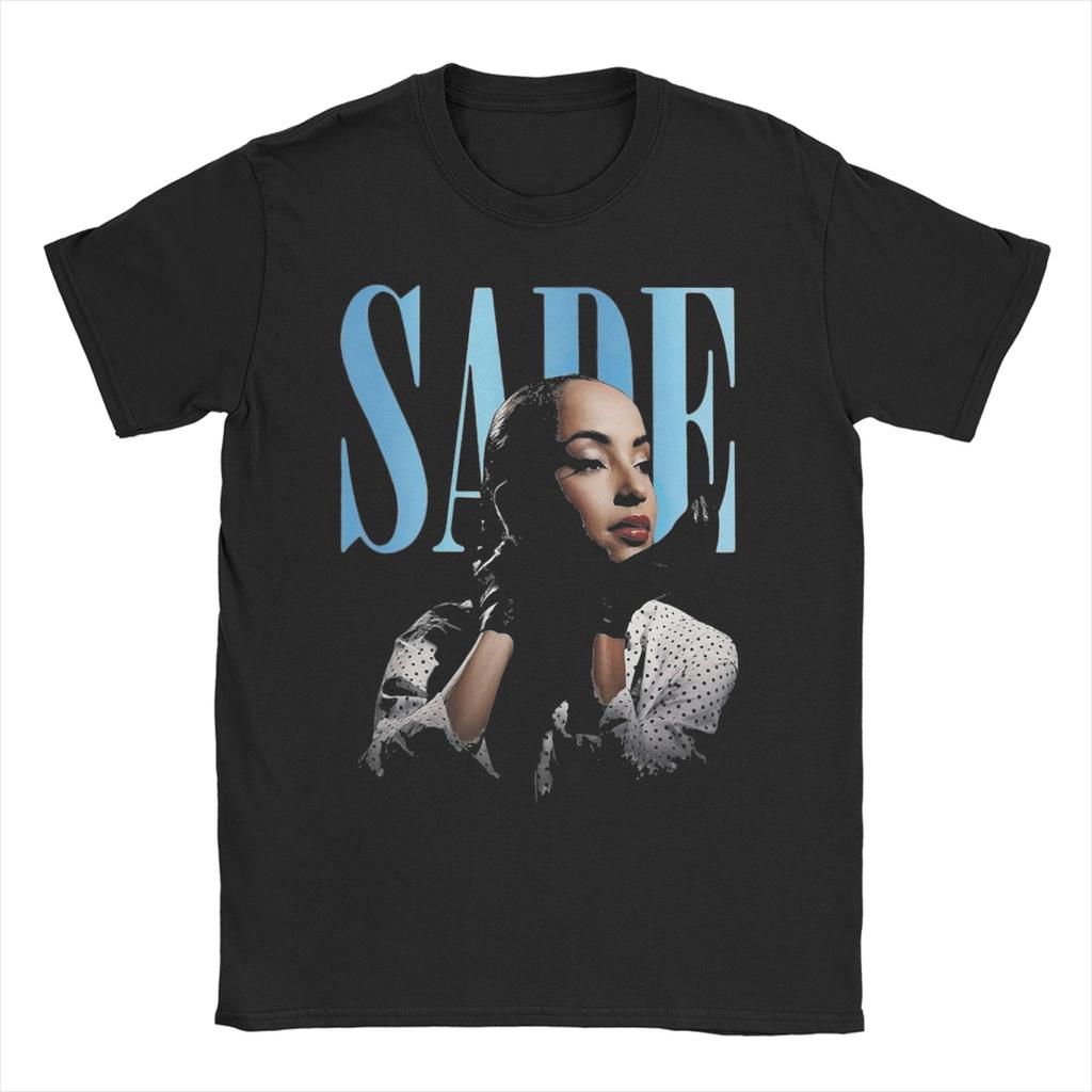 SSade Adu Singer 80s Music T Shirt for Unisex Women Pure Cotton Cool TShirt Crew Neck Tees Short Sleeve Clothes Gift Idea