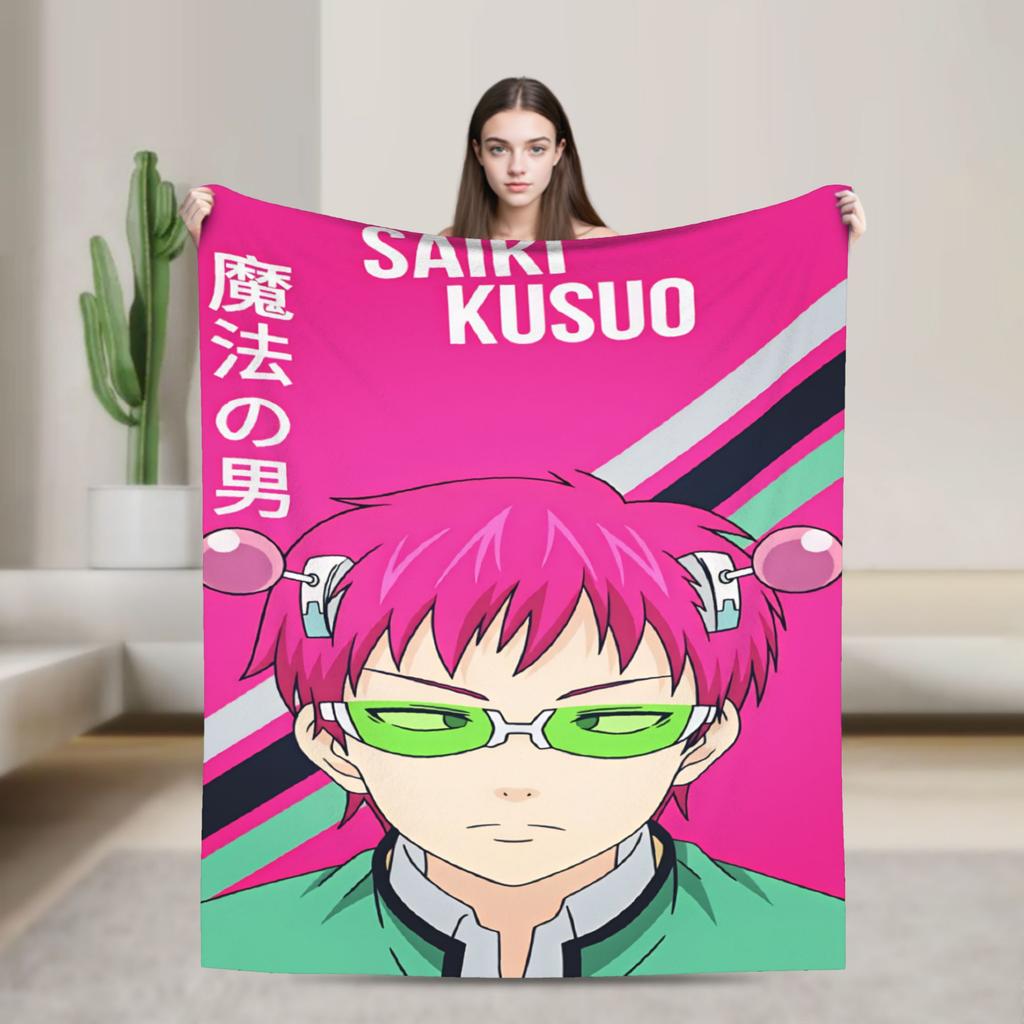 The Disastrous Life of Saiki K Super Soft Blanket Travel Plush Throw Blanket Fashion Home Decor Flannel Bedspread Sofa Bed Cover
