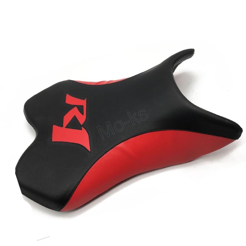 Motorcycle Black Red Front Rear Seat  Pillion Cushion Saddles For Yamaha YZF R1 2007-2008