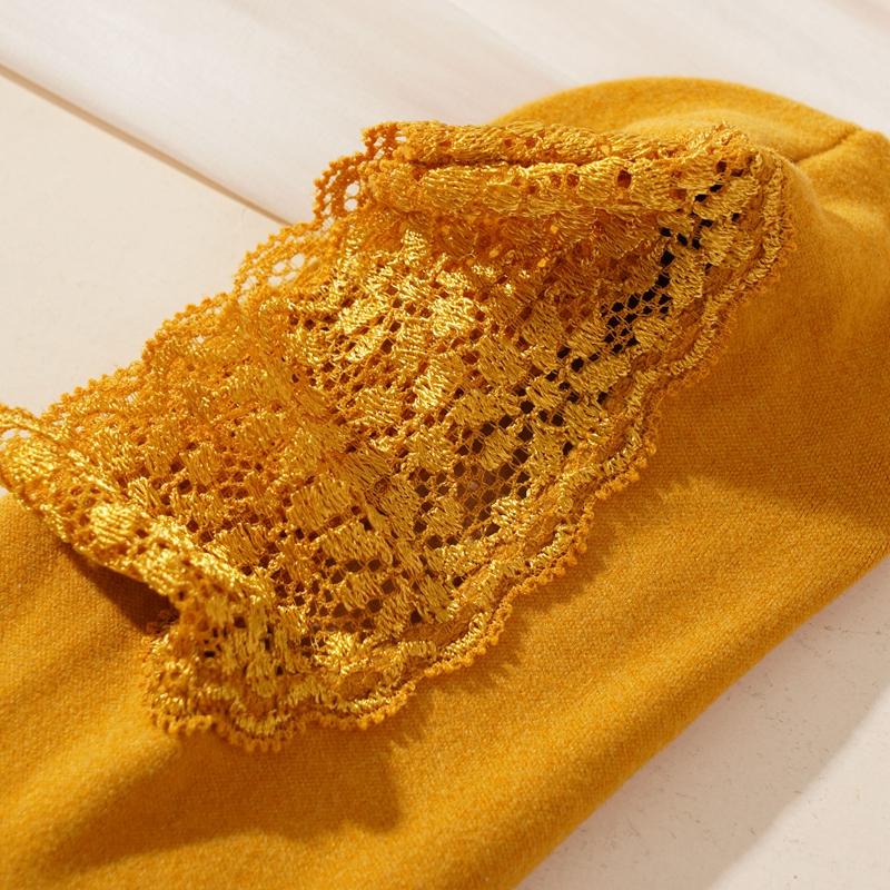 Women's Autumn and Winter Thickened Velvet Lace Mid-tube Floor Socks Loose-fitting Sleeping Socks Snow Socks